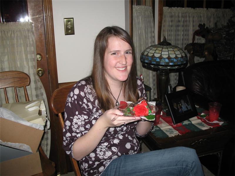 Jenny eats some delicious cake!