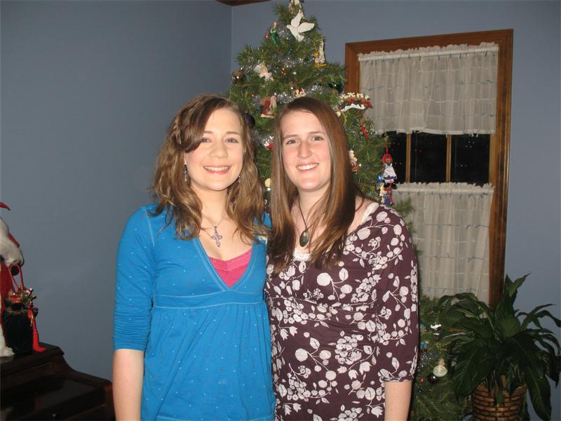 Jenny and Becky, her sister and maid of honor.